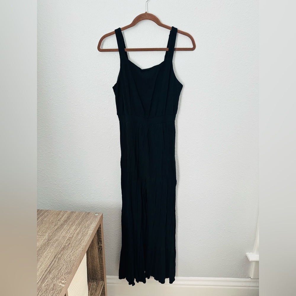 Listicle Textured Wide Leg Jumpsuit